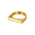 Women's Stainless Steel 18K Gold-Plated Ring – Flat Screw – Meiva ring