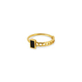 Women's Stainless Steel 18K Gold-Plated Ring – Fusion, Statement – Meiva ring