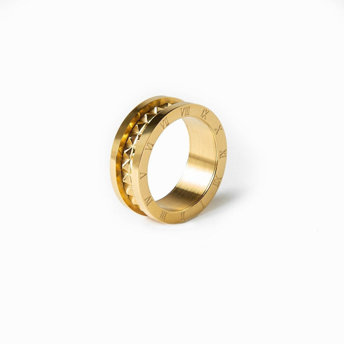 Women's Stainless Steel 18K Gold-Plated Ring – Genova – Meiva ring