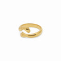 Women's Stainless Steel 18K Gold-Plated Ring – Hug, Statement – Meiva ring