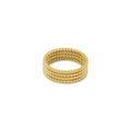 Women's Stainless Steel 18K Gold-Plated Ring – Iconic Sphere – Meiva ring