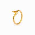 Women's Stainless Steel 18K Gold-Plated Ring – Rhythm of Love, Dainty – Meiva ring