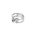 Women's Stainless Steel 18K Gold-Plated Ring – Roman Venice Silver – Meiva ring