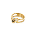 Women's Stainless Steel 18K Gold-Plated Ring – Roman Venice – Meiva ring