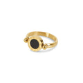 Women's Stainless Steel 18K Gold-Plated Ring – Rotating Roman Numeral – Meiva ring