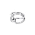 Women's Stainless Steel 18K Gold-Plated Ring – Ternura Silver, Dainty – Meiva ring