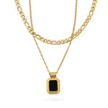Women's Stainless Steel 18K Gold-Plated Set – Necklace Aurora, Layered – Meiva set