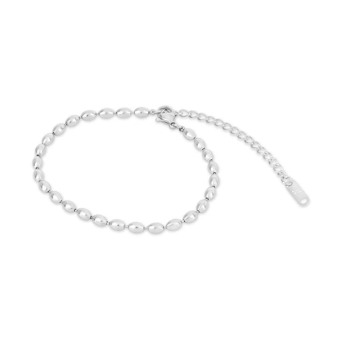 Women's Stainless Steel Bracelet – Bead Chain Silver, Dainty – Meiva bracelet