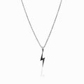 Women's Stainless Steel Necklace – Energy Lightning Bolt Pendant Silver, Dainty – Meiva necklace