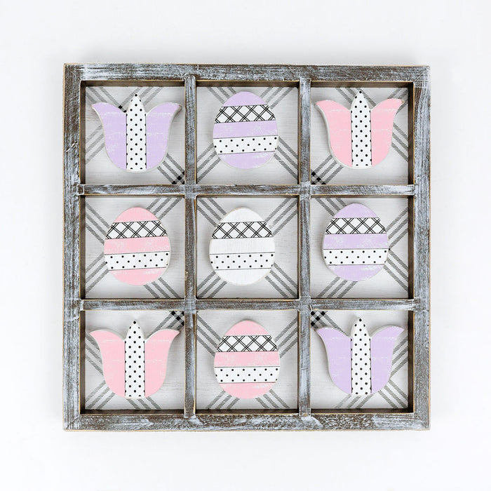 Wooden Spring Tic Tac Toe Game