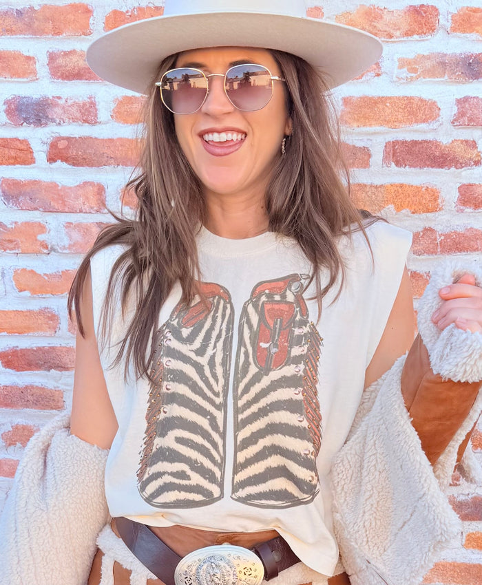Zebra Chaps Tank